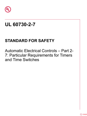 UL 60730-2-7 PDF UL 60730-2-7 PDF